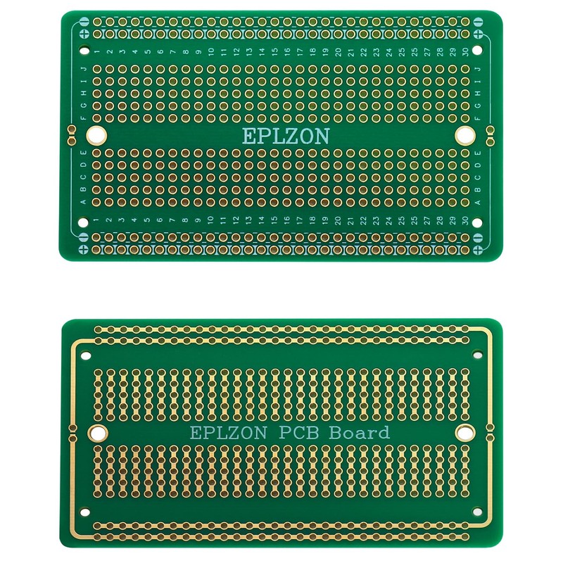 EPLZON Gold-Plated Solderable Breadboard for DIY Electronics Projects, 5 Pack