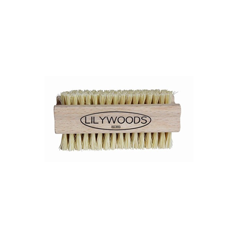 Lilywoods Extra Tough Wooden Nail Brush with Strong Cactus Double