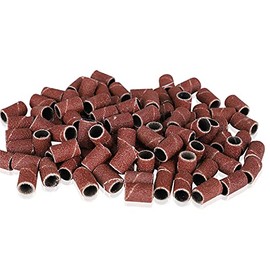 Sofibands Brown Sanding Bands Nail Drill Bits File Manicure - 100 pcs - Fine