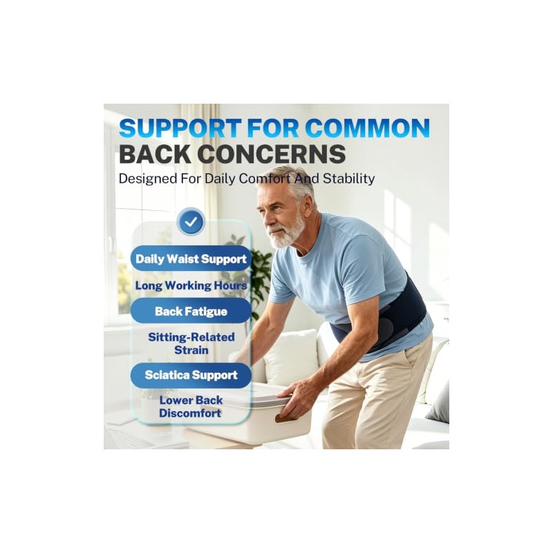 Fitomo Lower Back Support Belt for Men & Women, Lightweight