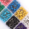 Pack of 500 Map Nail Push Pins Round Head Pins