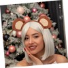 Lurrose Monkey Ears Headband Tail Cosplay Animal Accessories Soft Comfortable
