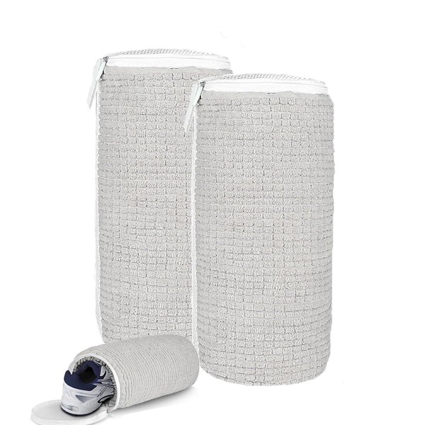 Baymate 2 Stück Schuhe Waschbeutel Mit Reißverschluss Schuhwaschbeutel für Waschmaschine