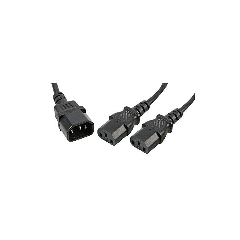 Pro Elec PE01116 IEC Splitter, C14 male to 2 x