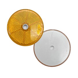 DOJA Barcelona Pendant Reflector Round Rear Reflector Universal Pack of 10 Yellow Trailer Lighting, Reflector Stickers, Car Reflectors, Motorcycle Reflective Tape, Caravan Cat's Eyes