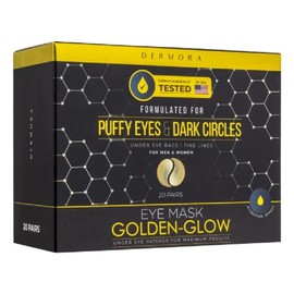 Dermora Golden Glow Under Eye Patches 20 Pair NIB