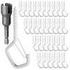 GIPTIME Screw Hooks, 50 Pieces Stainless Steel Hook Screws with