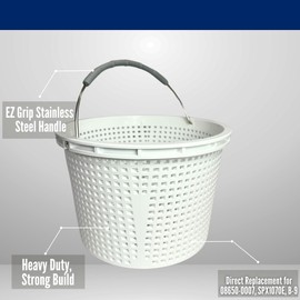 Pool Skimmer Basket for Inground Pool Compatible with Pentair U-3 Skimmer Basket 08650-0007 | Compatible with Hayward Skimmer Basket SPX1070E SP1070 Pool Basket | Built-in Handle & Weight (2 Pack)