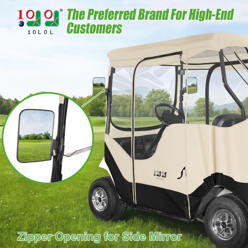 10L0L Golf Cart 2 Passenger Enclosure for EZGO TXT &