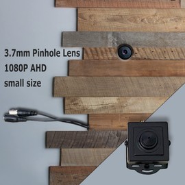 WiTi 3000TVL 1080P Mini AHD Camera, Small CCTV Cube, 36 x 36 mm 3.7 mm Hole Lens, 2MP BNC Cameras, Works with AHD DVR XVR Analogue Security Surveillance System Coaxial Transmission
