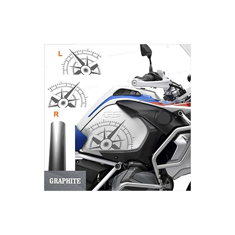 2 Stickers Compatible with Side Walls Tank Motorcycle R 1200