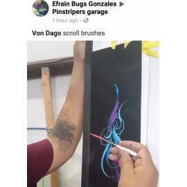 Von Dago "Pro-Series" / Andrew Mack / Kafka PREMIUM Pro Series Scrolling & Pinstriping 5 BRUSH SET ~ *Professionals Choice*