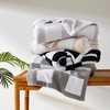 R.SHARE Grey and White Checkered Throw Blanket 50x70 Inch Reversible,