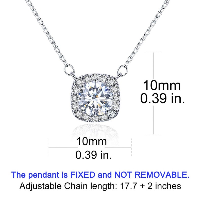 SBLING - Collar con colgante de plata de ley chapada