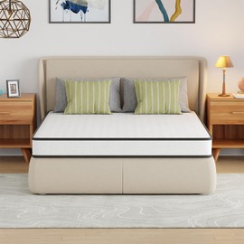 FDW 6 Inch Full Mattress,Hybrid Mattress Memory Foam & Innerspring, Premium Foam Mattress,Pressure Relief,CertiPUR-US Certified,Medium Firm,White