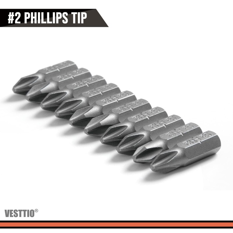 VESTTIO Phillips #2 PH2 Screwdriver Bits Set Drywall Insert Bits
