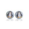 Penguin Fabric Button Earrings