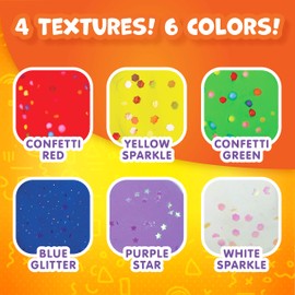 Made By Me Mixy Squish Rainbow by Horizon Group USA, Includes 6 oz. of Pre-Made Air Dry Clay, Sensory Play, 6 Colors, 4 Different Crunchy, Bumpy, Soft Textures, Dries Squishy & Smooth