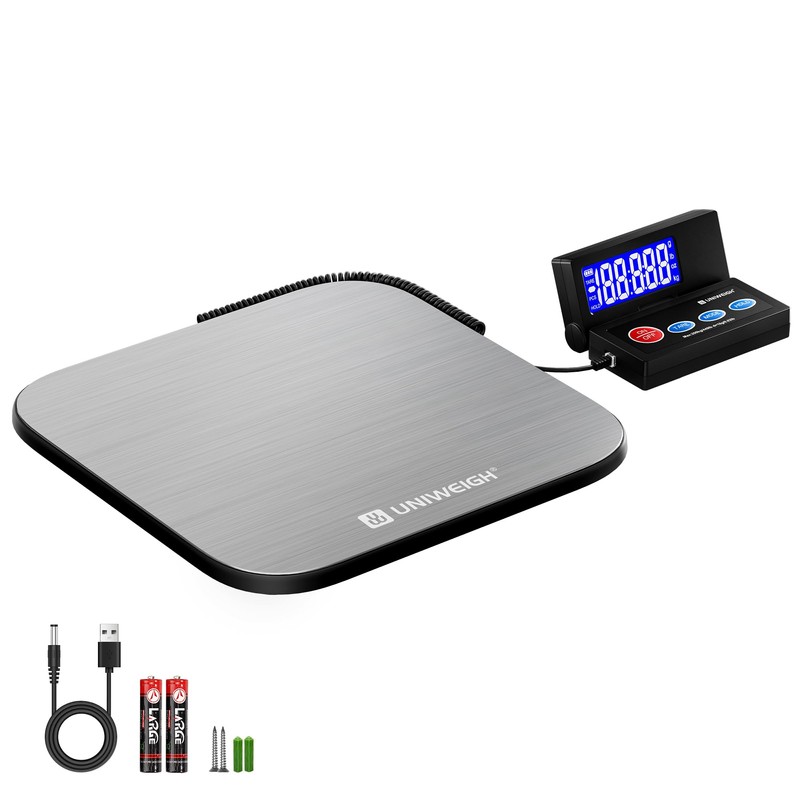 UNIWEIGH Shipping Postal Scale 440lb,Commercial Weight Scale for Packages,Postage,Luggage,Small Business,