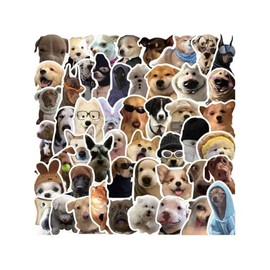 Kengege 50Pcs Cute Dog Water Bottle Stickers Waterproof Stickers Aesthetic Laptop Sticker Skateboard Stickers for Kids Teens Girls