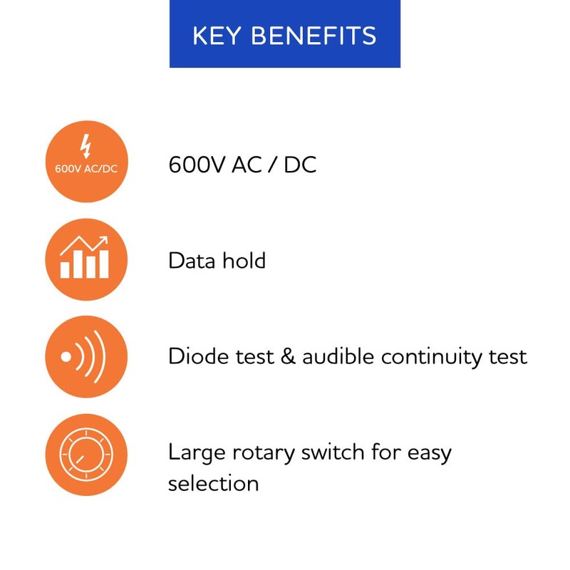 Martindale MM39 Auto Ranging Digital Multi-Meter-Yellow
