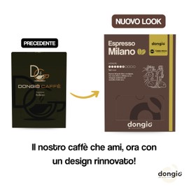 Dongiò Caffè Espresso Milano - 200 Easy Serving Espresso Pods (ESE 44mm) – Med-Light Roast Coffee (Intensity 6/10) – Roasted and Blended in Italy