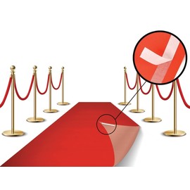 Red Carpet Floor Runner Hollywood Party Decoration Fabric 70 GSM (Red, 4x30 Feet)