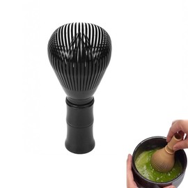 Matcha Whisk, ABS Plastic, Chasen Whisk, Whisk, Tea Ceremony Tool for Tea Ceremonies, Matcha (Black)