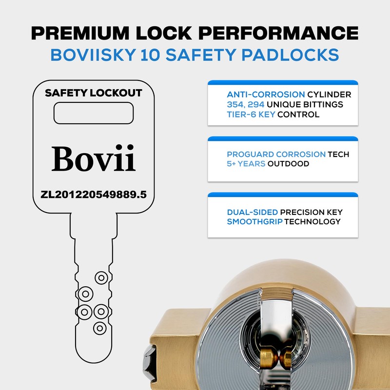 Boviisky Lockout Tagout Locks Set, 10 Blue Lockout Tagout Safety
