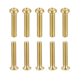 DTGN M4x20mm(DxL) Brass Phillips Machine Screws, 20 Count Ideal for the Machinery Industry, Pan Head Fixing Screws, Brass Color