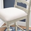 Linon Stool, White Wash