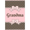 Grandma: Cute Brown and Pink Soft Cover Blank Lined Notebook