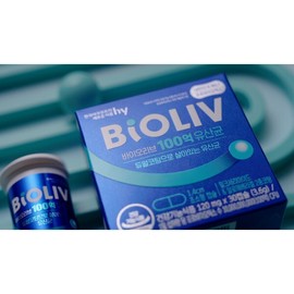 1 box of H.Y. Single BioLive 10 Billion Lactic Acid Bacteria (1 box: 120mg X 30 capsules) / 에치와이 단품 바이오리브 100억 유산균 1박스(1박스:120mg X 30캡슐)