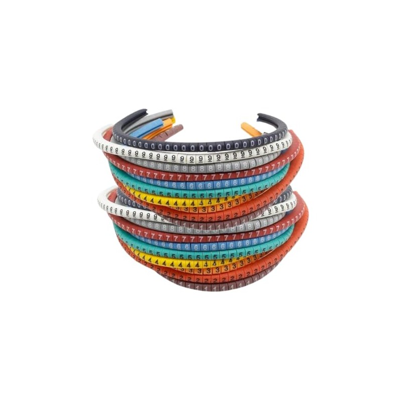 1,000 PCS EC-0 Cable Wire Marker 0 to 9 Number