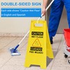 OrangeStar 6-Pack Caution Wet Floor Sign, 23.2” Double-Sided Bilingual Warning