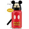 Skater PBS3STD Die Cut Straw Water Bottle, Mickey Mouse, Disney