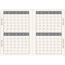 2026 Luna Moth Weekly Planner (16 months, Sept 2025 to Dec 2026)