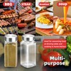 2Pcs 4oz Glass Spice Jars with Shaker Lids, Spice Jars