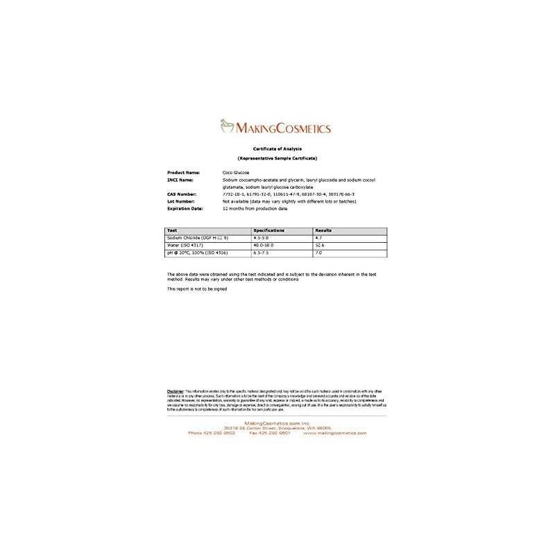 MakingCosmetics - Coco Glucose Surfactant - 8.4floz / 250ml -