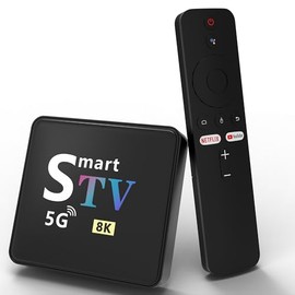 YFDSPSM Streaming Media Player Converts Regular TV to Smart TV 4K Resolution Chromecast Built-in Android 14.0 OS Quad-Core Processor WIFI6 Bluetooth Bluetooth Voice Remote 2GB+16GB Memory (M9-8K)