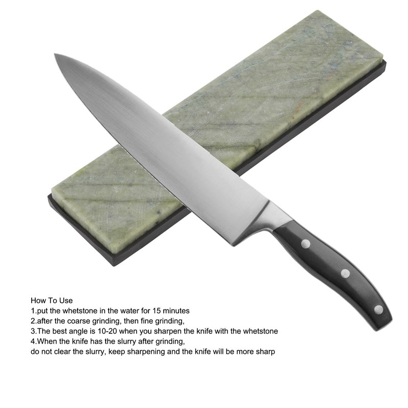 20x5x1.2cm 10000 Grit Kitchen Whetstone Natural Beryl with Base Sharpening