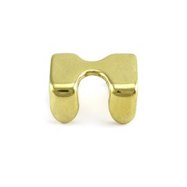 QWORK Metal Rope Clips, 4 Pack Solid Brass Heavy Duty Double Rope Clips for 1/2" and 5/8" Rope, Great for Lead Ropes and Marine Projects