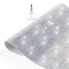 Hojas de diamantes de imitación autoadhesivas, 12000 unidades, pegatinas de diamantes de imitación, hoja autoadhesiva para bricolaje, manualidades, arte, decoración, 9.4 x 7.8 pulgadas (AB)