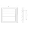 Air Vent Grille with Flaps, 170mm x 170mm, White, Extractor