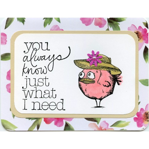 Handmade Spring Adorable Bird 'you always know...' Handmade Notecards (Set