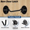 LUDACOO 4" Hook and Eye Gate Latch, Sturdy Thickened Barn