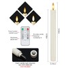 Flameless Taper Candles with Remote Timer, Battery Operated Led Warm