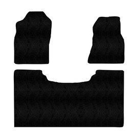 Custom Fit Front & Rear Carpet Floor Mats, Black, Compatible with Ram 1500 Crew Cab Only 2022 2021 2020 2019 * 3 Piece