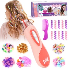 Gift Girls 6 7 8 9 10 Years: Children's Toy from 5-12 Years Hair Accessories for Girls, Hair Braiding Machine Birthday Gift Girls 5-6-7-8 Years, DIY Hair Beads Braiding Aid Hair Decoration Set