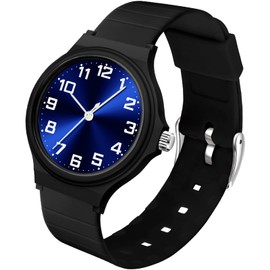 SOCICO Kids Analog Watch Boys, 30M Waterproof Sports Watch for Teen for Ages 8-16, Easy to Read Children's Watch Kids Great Birthday Gifts Christmas Day（Dark Blue）